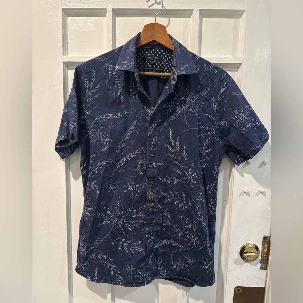 Ted Baker Navy Floral Men's Shirt